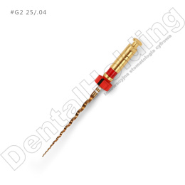 Pilniki maszynowe MG3 II, NiTi Gold, rozmiar: #G2 25/.04 (czerwone), długośc: 25 mm, opakowanie 5 szt.