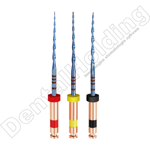 Pilniki maszynowe RC BLUE, system recyprokalny, rozmiar: #R25 #R40 #R50, długość 31 mm, 6 szt.