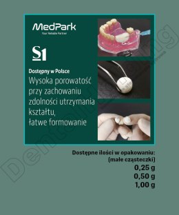 S1 biomateriał (WOŁOWY) - ŚREDNIE CZĄSTECZKI (1,0-2,0 mm) 2,0 g