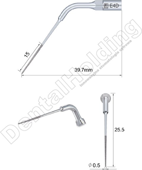 Tip do skalera E4D z nasypem diamentowym Tip do skalera E4D z nasypem diamentowym