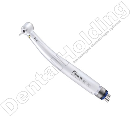 Turbina stomatologiczna z generatorem LED, potrójny spray, złącze 4-otworowe, głowica Torque, 320 000-350 000 rpm