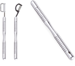 Uchwyt metalowy do narzędzi IPR, stal medyczna / Stainless steel Straight & angle two sides Fit for IPR strips (meal & plastic)