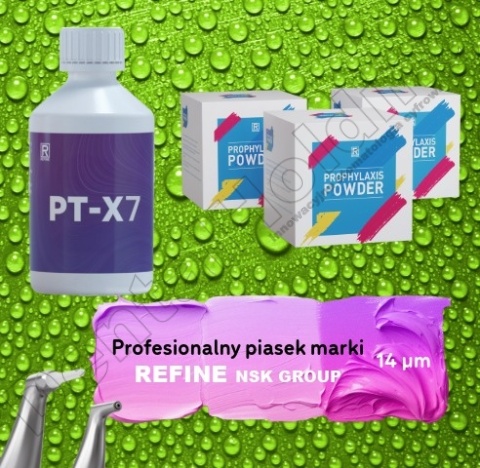 Proszek/Piasek PT-X7 do piaskarki - 14 µm, erytrytol, 120g/butelka, Refine