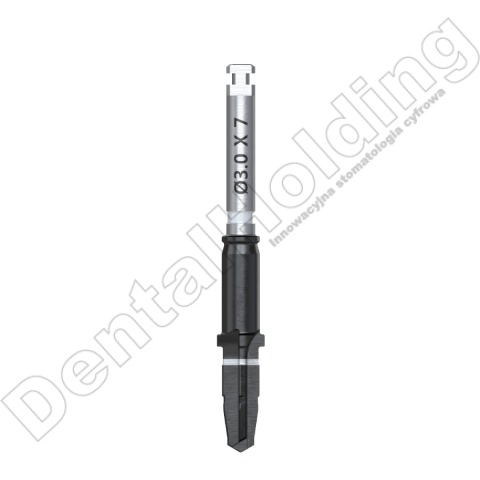 Wiertło końcowe chirurgiczne śr. 3,0mm, dł. 7,0mm
