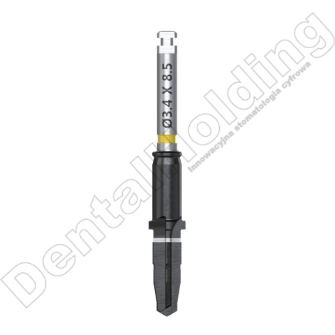 Wiertło końcowe chirurgiczne śr. 3,4mm, dł. 8,5mm