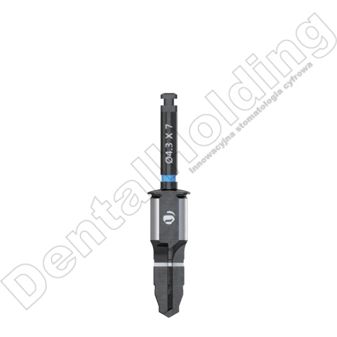 Wiertło końcowe do szablonów śr. 4,3mm, dł. 7,0mm