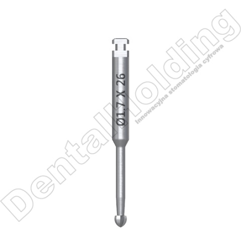 Wiertło okrągłe chirurgiczne śr. 1,7mm, dł. 26,0mm