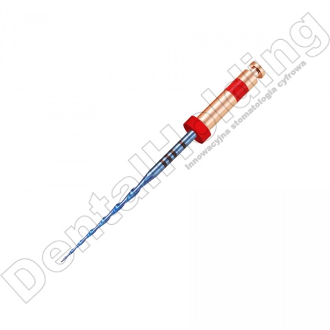 Pilniki maszynowe RC BLUE, system recyprokalny, rozmiar: #R25/.08 (czerwone), długość 31 mm, 6 szt.