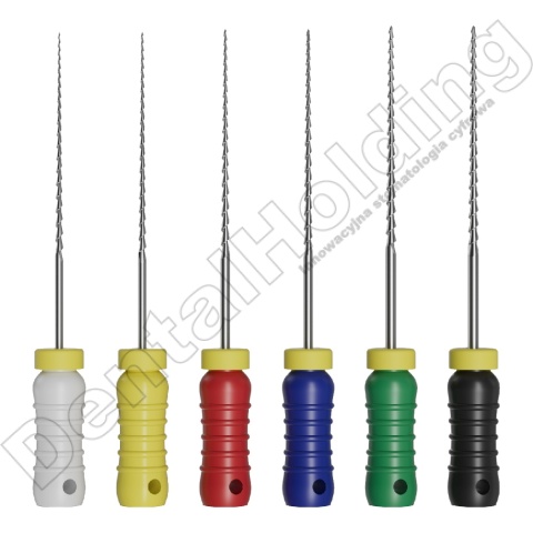 STAINLESS STEEL H FILES - pilniki stalowe do ręcznego opracowania kanału zęba - długość 25mm ( 6 szt./opak)