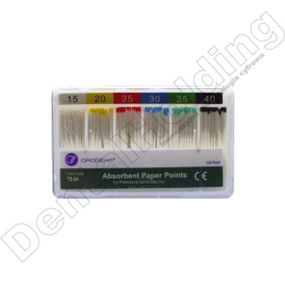 Sączki papierowe o śred. 0,4mm ( 100 szt./opak) ABSORBENT PAPER POINTS 04 TAPER