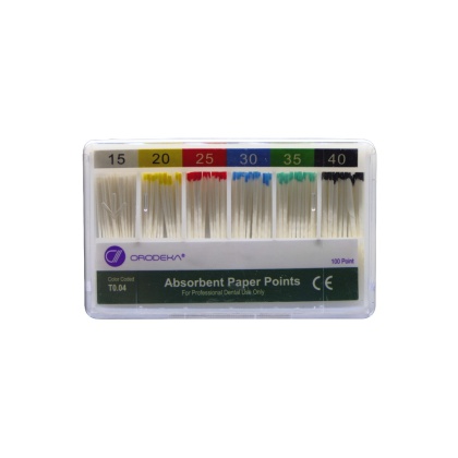Sączki papierowe o śred. 0,4mm ( 100 szt./opak) ABSORBENT PAPER POINTS 04 TAPER