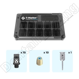 T-MARKER IO CONNECT KIT COMPATIBILE WITH AOT - Zestaw z nakładkami HS, T-MARKERAMI MUA, wkrętakiem All-on-T / Zestaw All-on-T (M