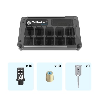 T-MARKER IO CONNECT KIT COMPATIBILE WITH AOT - Zestaw z nakładkami HS, T-MARKERAMI MUA, wkrętakiem All-on-T / Zestaw All-on-T (M