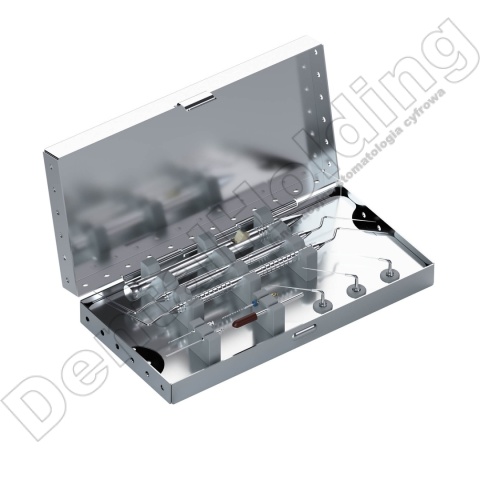 Zestaw endodontyczny TFRK DTE Dr. Yoshi – kaseta z narzędziami i tipami