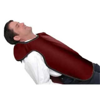 Fartuch ochronny RTG dla dorosłych / ADULT BIB APRON W/ COLLAR 24 x 26" BURGUNDY
