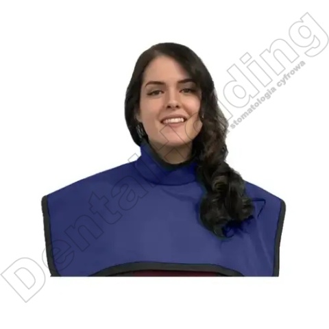 Fartuch ochronny bezołowiowy RTG CBCT z kołnierzem /CBCT PANO APRON WITH COLLAR 24 X 27" ROYAL BLUE