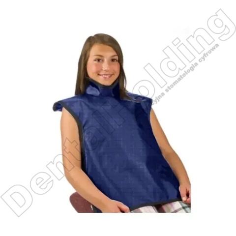 Fartuch ochronny bezołowiowy RTG dla dzieci / LEAD FREE PROTECTIVE CHILD SIZE BIB APRON W COLLAR 20 x 20.5" ELECTRIC BLUE