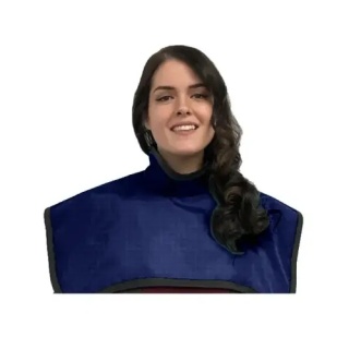 Fartuch ochronny bezołowiowy RTG pantomograficzny CBCT / LEAD FREE CBCT PANO APRON WITH COLLAR 24 X 27" ELECTRIC BLUE