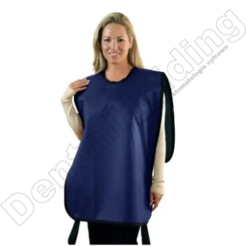 Fartuch ochronny bezołowiowy RTG pantomograficzny / LEAD FREE PROTECTIVE ADULT PANORAMIC APRON 24 X 27" ELECTRIC BLUE