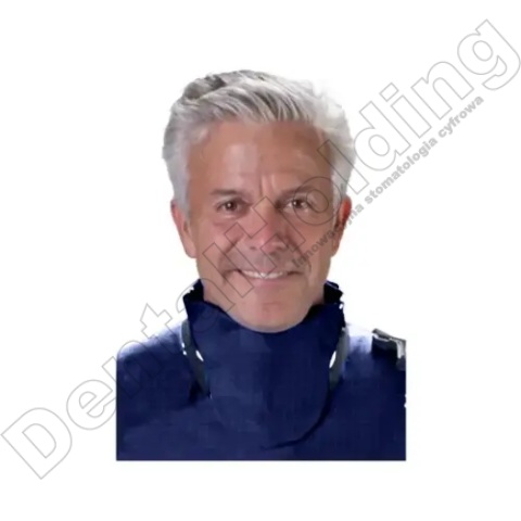 Kołnierz ochronny bezołowiowy na tarczycę RTG CBCT / LEAD FREE PROTECTIVE THYROID COLLAR 5 X 27" ELECTRIC BLUE