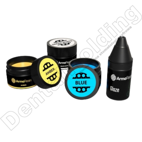 Zestaw do barwienia i glazurowania zębów Stain & Glaze Teeth Kit (10 Colour + 2 Glaze) Arma Resin