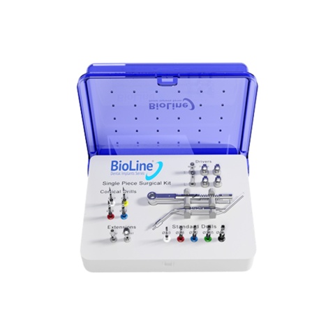 Kaseta do implantów jednoczęściowych Single Piece Surgical Kit BioLine
