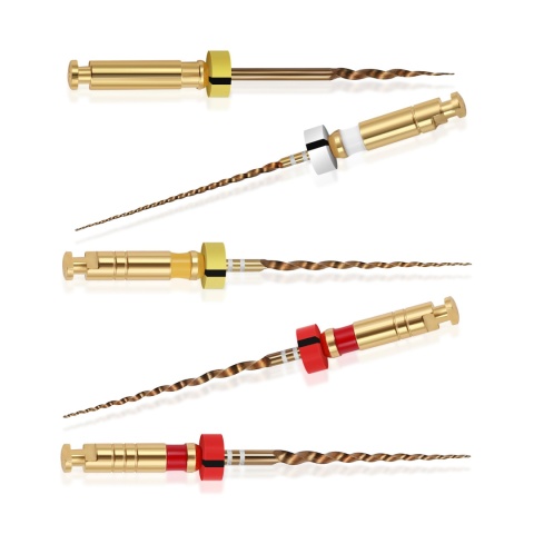 Pilniki maszynowe MG3 II GOLD, NiTi Gold, Assortyment, opakowanie 6 szt.